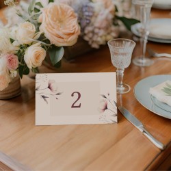 Pink Flowers Wedding Stationery